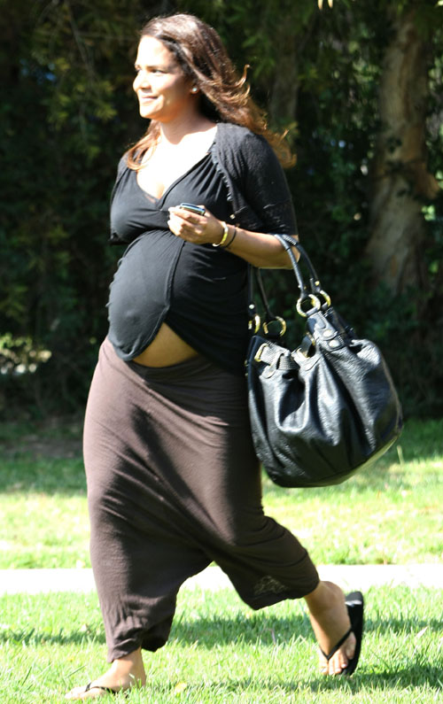 A Collage Of Celebrities Pictured At 9 months Pregnant